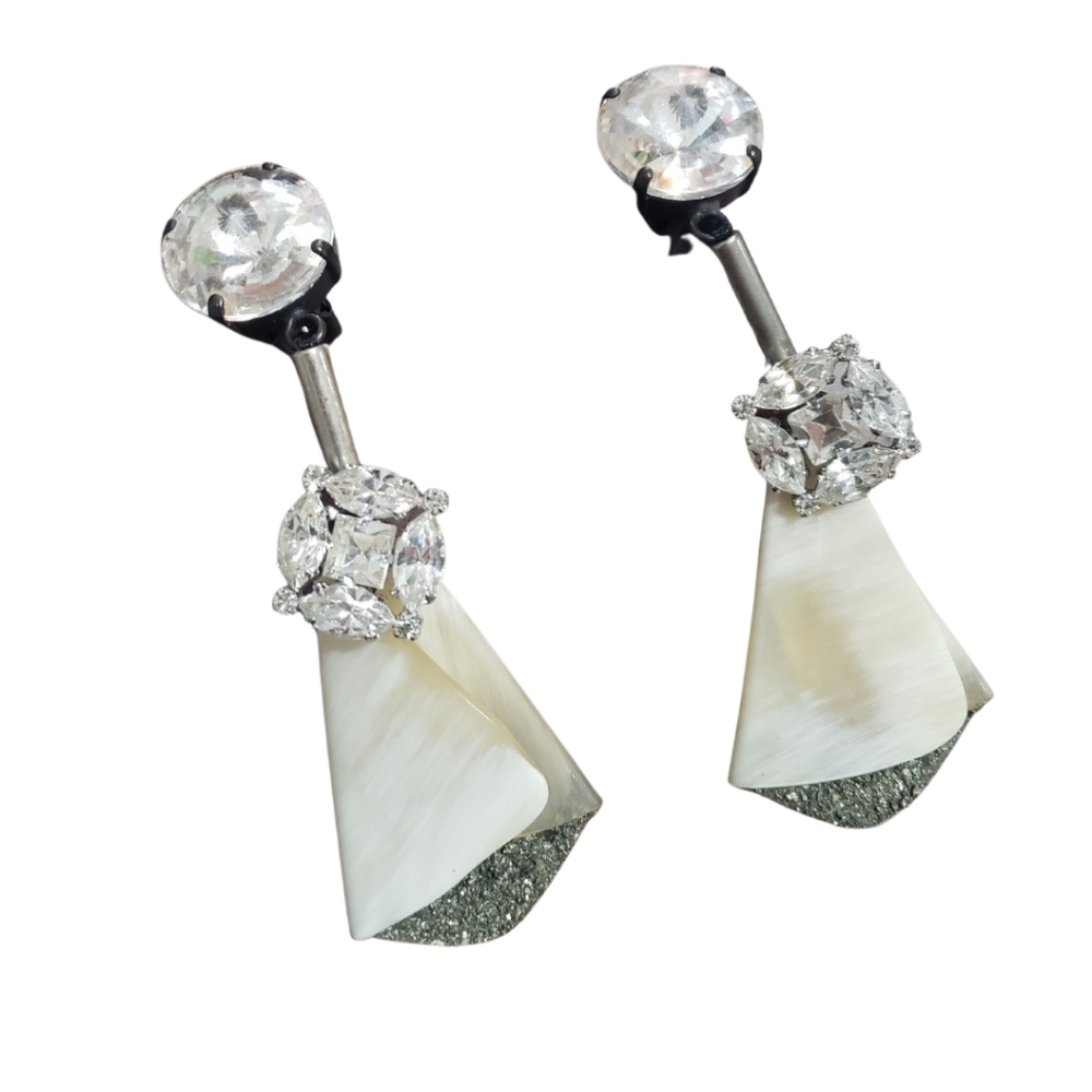 NWT Marni Clip-On Earrings featuring Horn